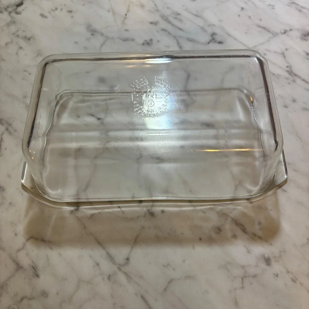Vintage Pyrex 215-B Clear Glass Loaf Pan 9x5x3 Rectangular Baking Dish Ovenware